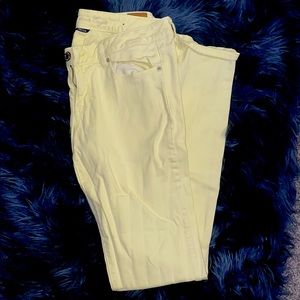 American Eagle 10 Extra Long Yellow Skinny Jeans